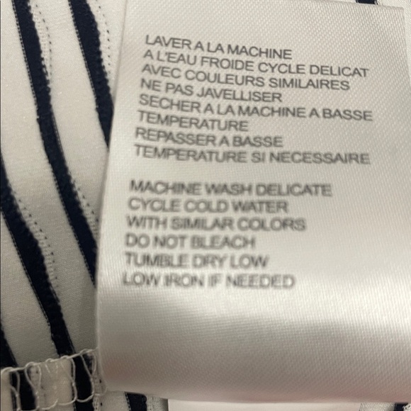 Tribal Black & White Striped Dress V Neck with Ties Sleeveless Pockets Sz S - Picture 11 of 11